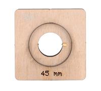 Troquel de corte para cuero y metal, troquel perforador redondo para cuero DIY, molde hueco de acero aleado de 45 mm con mango de abedul para cortes precisos en cuero, cartón y