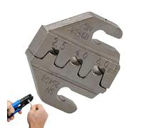 Troquel de crimpado de alambre, mandíbulas de crimpado de terminales desnudas reemplazables, herramienta de molde de crimpado de barril abierto, capacidad de 0,5 a 6 mm2 + rango de 20-10 AWG, aleación