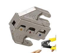 Troquel de crimpado de alambre, mandíbulas de crimpado de terminales desnudas reemplazables, herramienta de molde de crimpado de barril abierto, capacidad de 0,5 a 6 mm2 + rango de 20-10 AWG, aleación