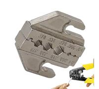 Troquel de crimpado de alambre, mandíbulas de crimpado de terminales desnudas reemplazables, herramienta de molde de crimpado de barril abierto, capacidad de 0,5 a 6 mm2 + rango de 20-10 AWG, aleación