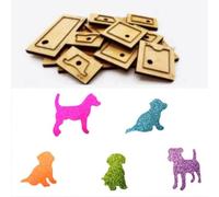 Troquel de madera de acero, troquelado de cuero, molde para álbumes de recortes, herramienta de plantilla para manualidades, 5 diseños de perro