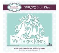 Troquel de metal para manualidades de Creative Expressions Paper Cuts EdgerWe Three Kings, tama?o 14 x 111 cm