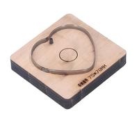 Troquel de perforación en forma de corazón para cuero, molde de corte en acero aleado y madera para manualidades DIY, herramienta de corte con borde limpio en forma de corazón de