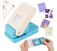 Troquel para sellos, forma de sellos, forma cuadrada, 25,4 x 21,1 mm, troquelador portátil con borde ondulado para manualidades, álbumes de recortes, cartón, sobres, diario, fabricación de tarjetas