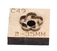 Troqueladora de cuero C49 B estilo flor, troquel de corte de cuero de alta nitidez con base de madera gruesa, punzón manual fácil para manualidades, álbumes de recortes y fabricaci