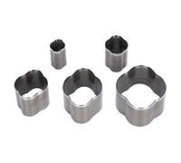 Troqueladora de Cuero de 5 Uds., Troqueles de Corte de Cuero Huecos, Juego de Herramientas de Perforación de Cuero con Forma de Nube Geométrica, Molde de Cuchillo de Cuero