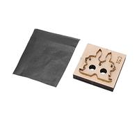 Troqueladora de cuero, troquel de corte para cuero en acero al carbono con base de madera gruesa, martillo manual - troquel artesanal accionado a mano para álbumes de recortes,