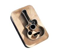 Troqueles Clicker de cuero, molde preciso en forma guitarra, herramienta corte cuero 4 pulgadas con borde afilado, troquel de acero con forma guitarra acabado liso, accesorio artesa