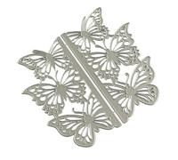 Troqueles de corte de acero al carbono con borde de mariposa, plantillas de grabado en relieve para tarjetas, diarios, álbumes de recortes, decoraciones de metal, troqueles de corte de borde de