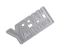 Troqueles de corte de feliz cumpleaños, plantillas en relieve, moldes de metal troquelados para álbumes de recortes, tarjetas de fotos, decoraciones de álbumes de recortes, plantillas troqueladas de