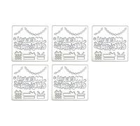 Troqueles de corte de Feliz Navidad, plantillas troqueladas de Metal de Navidad, moldes de plantilla para decoraciones de álbumes y álbumes de recortes, 5 uds
