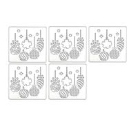 Troqueles de corte de Feliz Navidad, plantillas troqueladas de Metal de Navidad, moldes de plantilla para decoraciones de álbumes y álbumes de recortes, 5 uds