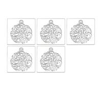Troqueles de corte de Feliz Navidad, plantillas troqueladas de Metal de Navidad, moldes de plantilla para decoraciones de álbumes y álbumes de recortes, 5 uds