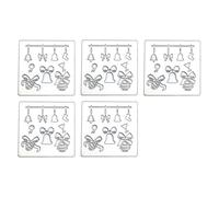 Troqueles de corte de Feliz Navidad, plantillas troqueladas de Metal de Navidad, moldes de plantilla para decoraciones de álbumes y álbumes de recortes, 5 uds