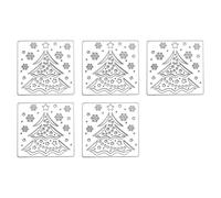 Troqueles de corte de Feliz Navidad, plantillas troqueladas de Metal de Navidad, moldes de plantilla para decoraciones de álbumes y álbumes de recortes, 5 uds
