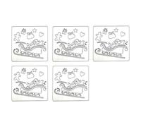 Troqueles de corte de Feliz Navidad, plantillas troqueladas de Metal de Navidad, moldes de plantilla para decoraciones de álbumes y álbumes de recortes, 5 uds