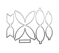 Troqueles de corte de lazo para el pelo, plantilla para hacer lazos para el pelo, tarjetas de felicitación, álbumes de recortes, decoración de álbumes de recortes, troqueles para hacer tarjetas