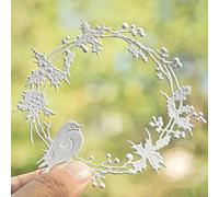Troqueles de corte de metal con corona de acebo para hacer tarjetas, plantillas de corte para bricolaje, álbumes de recortes, álbum de fotos, papel decorativo para tarjetas de felicitación,