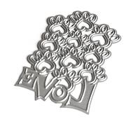 Troqueles de corte de metal con diseño de pata de perro, álbum de recortes, sello de papel, decoración