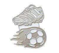 Troqueles de corte de metal de fútbol para manualidades, plantilla de acero al carbono para álbumes de recortes para decoración de tarjetas