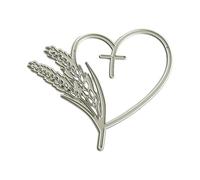 Troqueles de corte de metal, diseño de trigo de corazón, plantillas de acero al carbono para álbumes de recortes, tarjetas, troqueles de corte de acero al carbono