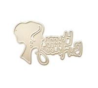 Troqueles de corte de metal para cumpleaños, de acero al carbono, plantilla para álbumes de recortes para tarjetas, troqueles de metal