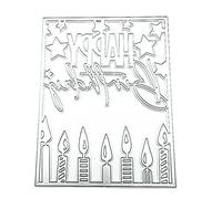 Troqueles de corte de metal para cumpleaños, para álbumes de recortes, tarjetas en relieve, álbum de fotos, plantilla de corte para decoración