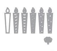 Troqueles de corte de metal para velas de cumpleaños,Para álbumes de recortes y fabricación de tarjetas,Plantilla troquelada de acero 10,2x8,5 cm, herramienta de artesanía de grabado en relieve