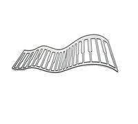 Troqueles de corte de teclas de piano, troqueles de metal para álbumes de recortes, tarjetas de Navidad, moldes de plantillas de metal