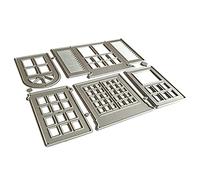 Troqueles de corte de ventana para plantillas creativas de metal en relieve con guiones para manualidades, álbumes de recortes, diarios, embellecedores, moldes de plantillas de metal