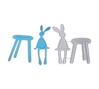 Troqueles de corte en forma de conejos de acero al carbono para hacer tarjetas, moldes de galletas, álbumes de recortes, plantillas de repujado, moldes para tartas