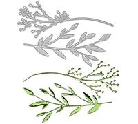 Troqueles de corte para hacer tarjetas, hojas de rama, troqueles de corte de metal, álbumes de recortes, tarjetas de papel, decoración de álbumes de fotos, plantilla de troquelado, regalos de plata