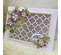 Troqueles de corte para hacer tarjetas, plantillas de corte para álbumes de recortes, álbumes de fotos, troqueles decorativos de papel para hacer tarjetas, plantillas (fondo de marco de cuadrícula)