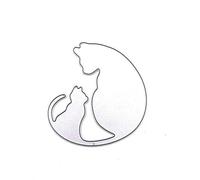 Troqueles de corte para hacer tarjetas, YunTrip Gatos Gatito Troqueles de corte de metal para manualidades, álbumes de recortes, álbumes de recortes, fotos, manualidades decorativas