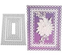 Troqueles de corte rectangulares de encaje para hacer tarjetas, plantillas de corte para álbumes de recortes, álbumes de fotos, troqueles decorativos de papel para hacer tarjetas