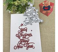 Troqueles de metal con diseño de Merry Christmas Party Festival, tarjetas de invitación, plantillas de corte para álbumes de fotos, álbumes de recortes, papel decorativo para hacer tarjetas con