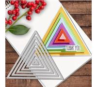 Troqueles de metal con triángulos múltiples, plantillas de corte triangulares geométricas, bricolaje, álbumes de recortes, papel decorativo para álbumes de recortes, tarjetas