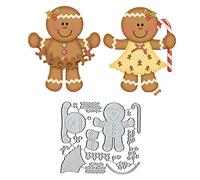 Troqueles de metal de Navidad para hombre de jengibre para hacer tarjetas, plantillas de corte de hojas de flores de arco, tarjetas de papel en relieve, manualidades