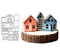 Troqueles de metal hechos a mano en 3D, troqueles de corte de puerta de casa de Navidad, fotos, papel decorativo para hacer tarjetas de álbumes de recortes