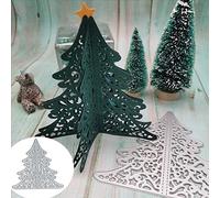 Troqueles de metal para árbol de Navidad 3D, plantillas de corte de árbol de Navidad para bricolaje, álbum de recortes, troqueles de papel decorativos para hacer tarjetas de álbumes de recortes