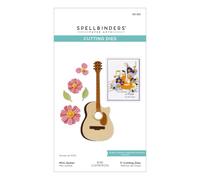 Troqueles grabados de mini guitarra de la colección Bibi's Musical Notes de Bibi Cameron