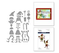 Troqueles grabados de Santa's Elves de la colección The North Pole Friends de Simon Hurley