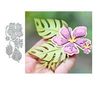 troqueles met licos con forma de hoja de flor hawaiana, para tarjetas de primavera, lbumes de recortes, papel decorativo en relieve, tarjetas pa