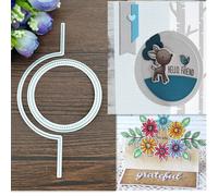 Troqueles met licos DDeehs con forma de flor redonda, redondos y cuadrados, para tarjetas, plantillas de corte, lbumes de recortes, papel decora