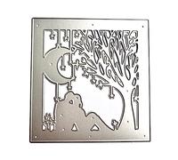 Troqueles rectangulares de corte de metal con diseño de pareja bajo el árbol, molde en relieve, álbum de recortes, papel, manualidades, plantillas, plantillas de corte de metal y sellos para hacer