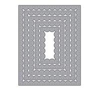 Troqueles rectangulares en relieve para hacer tarjetas, juego de 5 piezas de troquelado de metal rectángulo, plantilla de perforación, artesanía, álbumes de recortes, suministros de metal troquelado