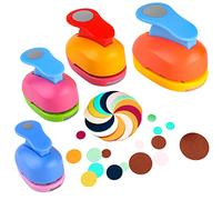 Troqueles redondos, 4 unidades, troqueladores, redondos, perforadores de papel, perforadores, para álbumes de recortes, manualidades, tarjetas de felicitación, etiquetas de regalo (8.15.25.38 mm)