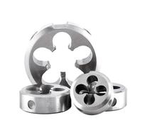 Troqueles redondos ajustables métricos de mano izquierda HSSE, M2M2.5M2.6M3M4M5M6M7M8M9M10M12M14M16M18M20M22, troquel de corte de hilo de acero inoxidable, 1 Uds.(M8X0.5L)