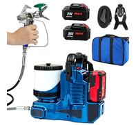 Troqullium Pulverizador de pintura portátil sin aire de alta presión, alto flujo de 1,1l/min, control de 6velocidades for una pulverización uniforme,for muebles, cercas y gabinetes