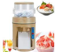 Troqullium Trituradora de Hielo eléctrica Comercial de 600W,máquina de Cono de Nieve de Salida de 10kg/min,con Perilla de Ajuste de Textura de precisión,for Tienda de postres y exhibición de mariscos
